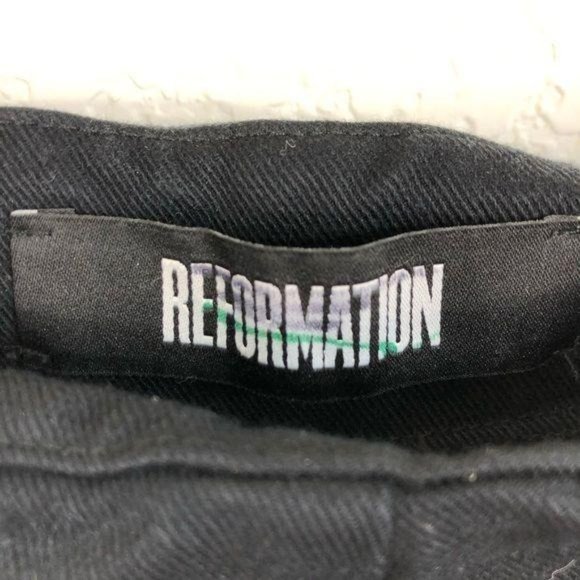 REFORMATION Mesa Cropped Ruffle Hem Flat Front Pant - Picture 8 of 10